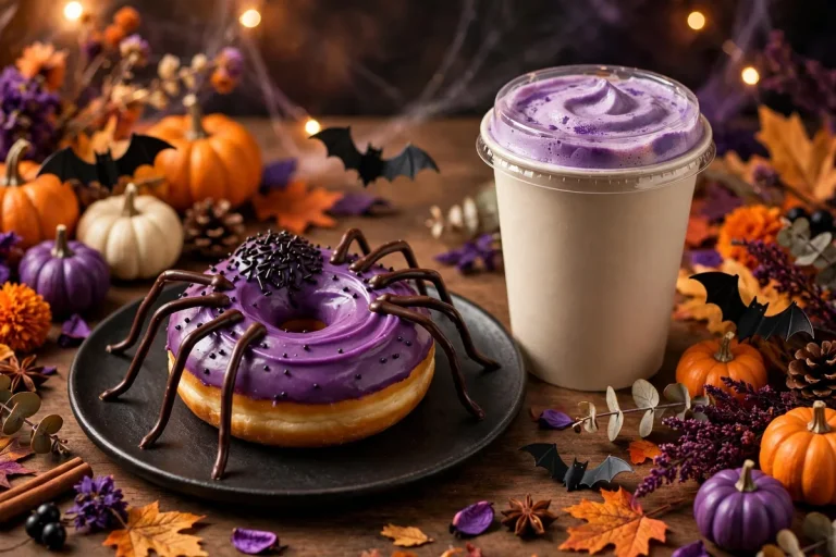 Dunkin Halloween menu deals 2026: Halloween coffee and Spider Donut spread