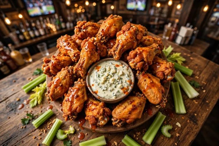 East Coast Wings + Grill menu prices 2026 buffalo wings platter with blue cheese dip