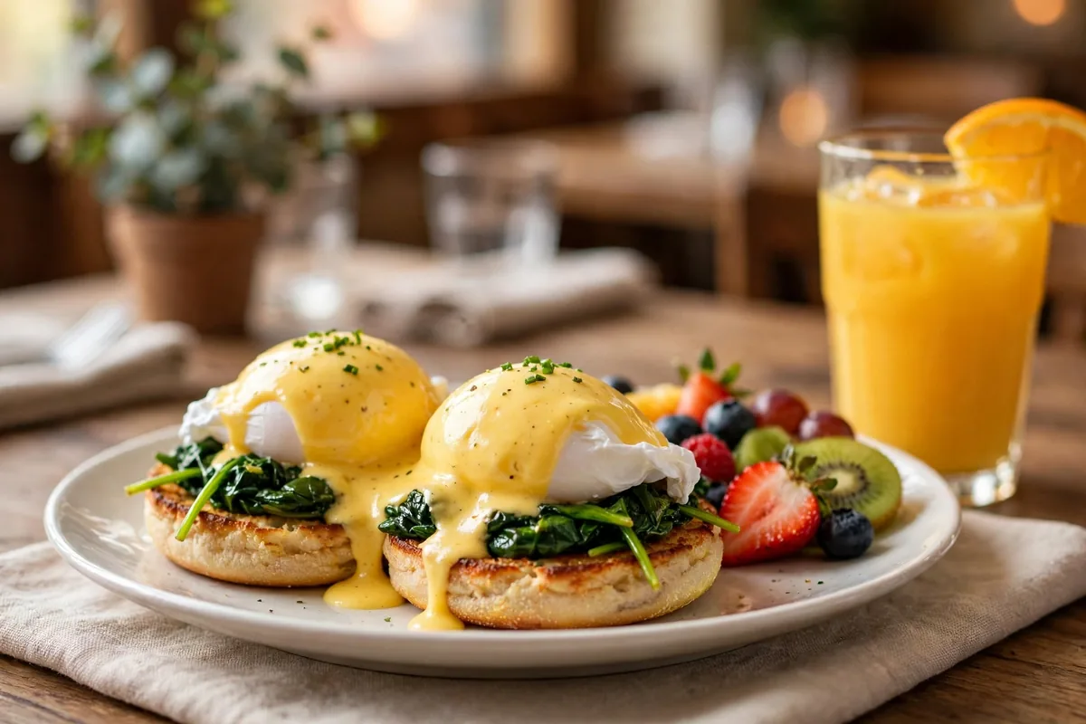 Egg and i benedict menu breakfast, poached eggs with hollandaise