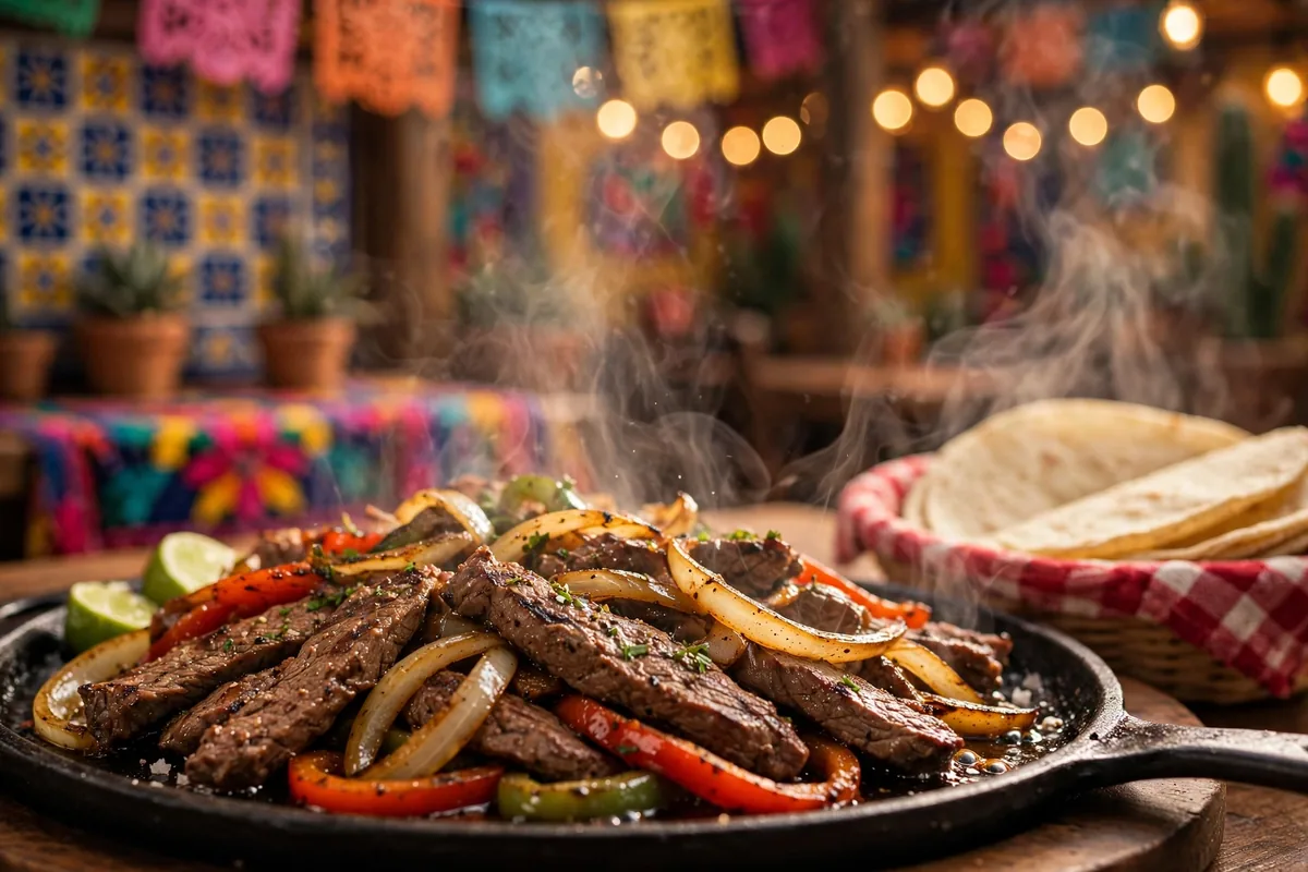 El Tiempo Cantina menu sizzling fajitas close-up prices 2026