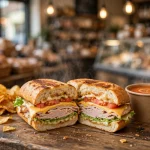 Erbert Gerberts menu calories guide - sandwich, soup and chips