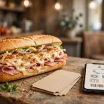 Erbert Gerberts deals coupons: free sandwich sign-up reward on a sandwich counter