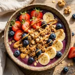 Everbowl menu 2026 prices acai superfood bowl with granola fruit toppings
