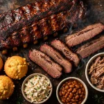 Famous Dave's menu prices 2026: smoked ribs and brisket BBQ spread