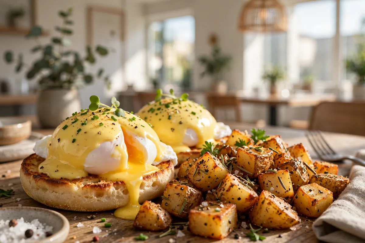 famous toastery menu eggs benedict brunch close-up 2026