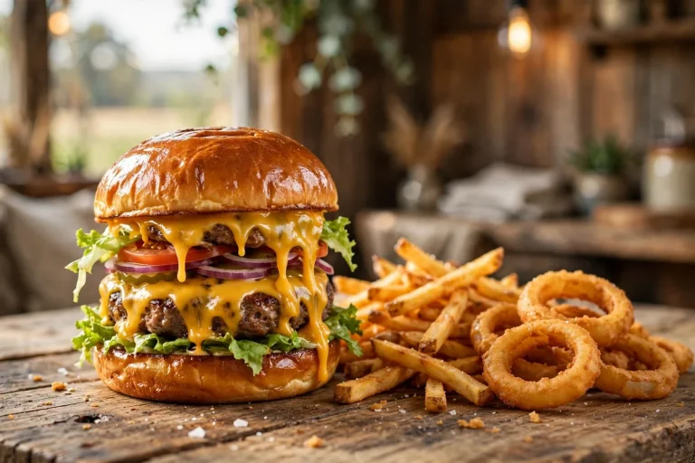 Farmer Boys Farmer's Burger with crispy fries, 2026 menu prices