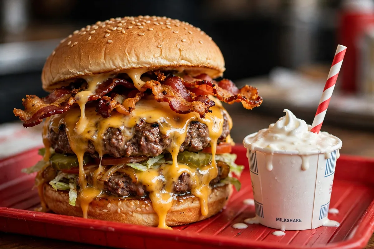 Fatburger menu prices 2026 bacon cheeseburger with crispy bacon and melted cheese