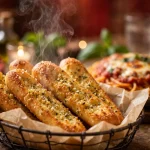 Golden Fazoli's breadsticks and baked spaghetti, the stars of Fazoli's deals and coupons