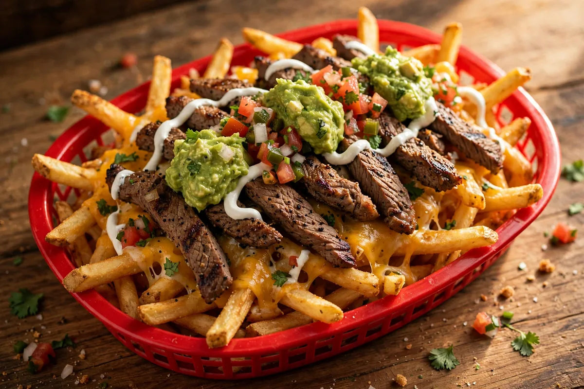 Filiberto's carne asada fries loaded with steak cheese guacamole and pico de gallo menu prices 2026