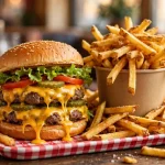 Five Guys Bacon Cheeseburger and hand-cut fries