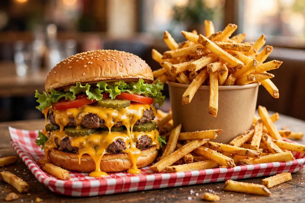Five Guys Bacon Cheeseburger and hand-cut fries