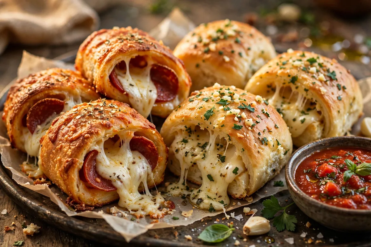Five Star Pizza pepperoni rolls and garlic rolls side prices