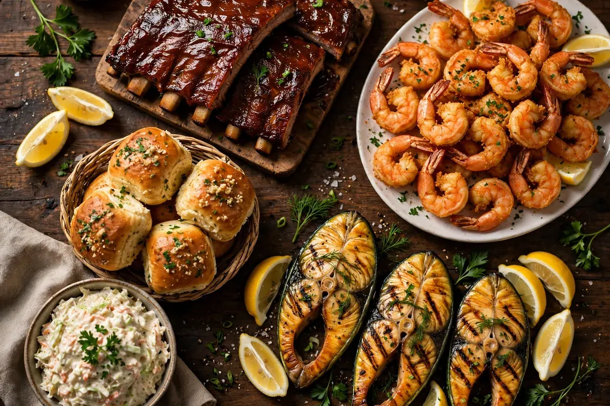 Flanigan's menu prices 2026, baby back ribs, fried shrimp and grilled fish spread