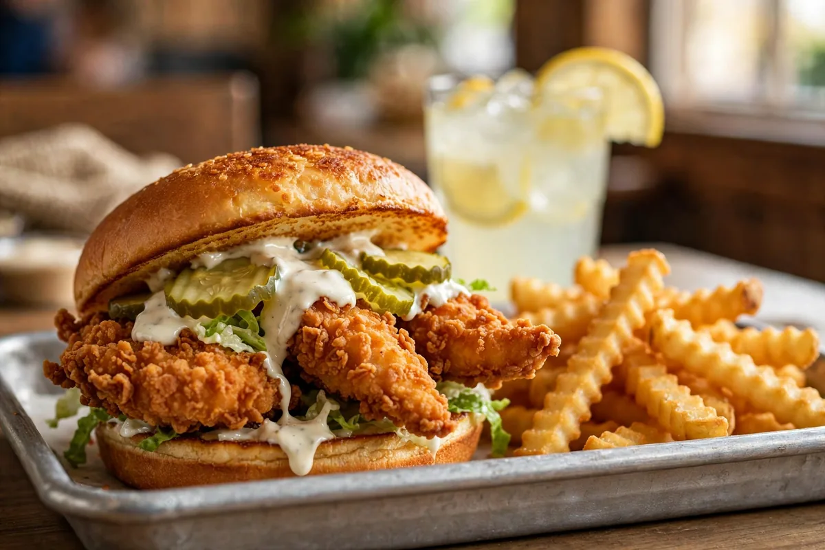 Foosackly's chicken fingers with crinkle fries and Foo Sauce menu prices