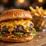 Fuddruckers calories cheeseburger