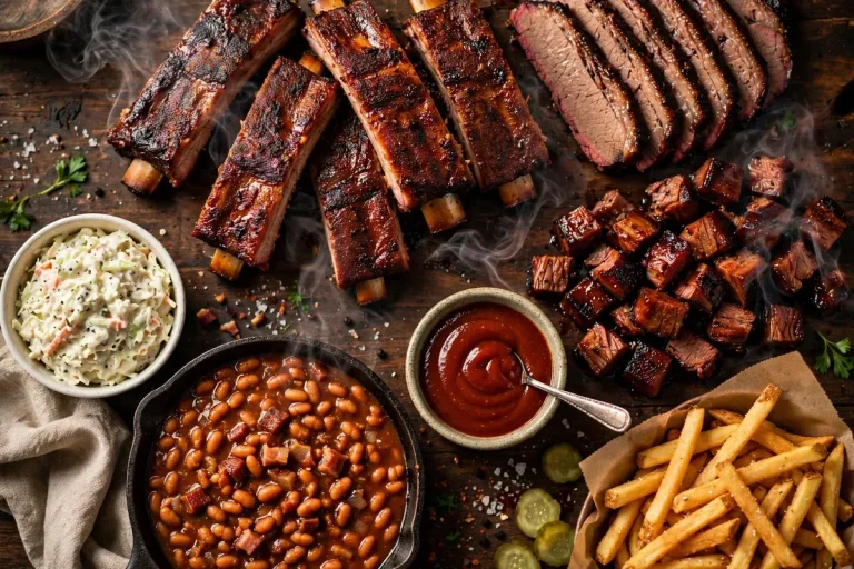 Gates BBQ menu prices 2026: smoked ribs, burnt ends and sides spread