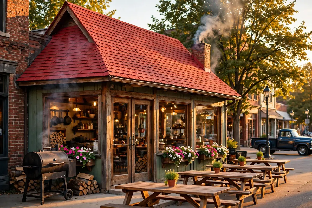 Gates BBQ locations: classic red-roof KC barbecue restaurant storefront