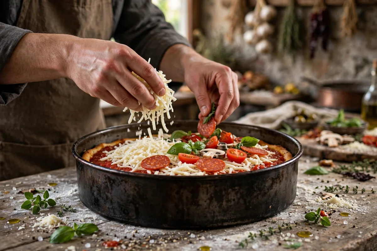Giordano's secret menu guide stuffed deep dish pizza with cheese pull
