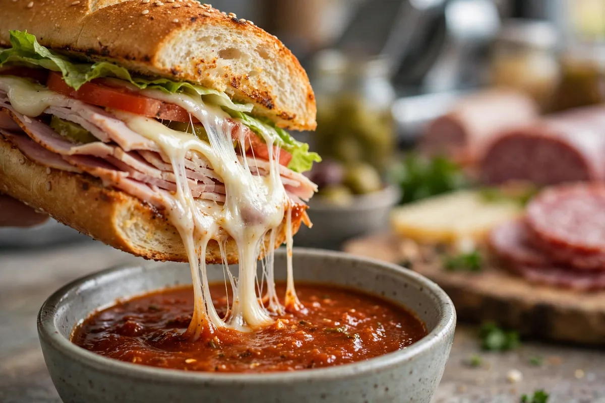 Groucho's Deli STP dipper sandwich menu prices, dipped in Formula 45 sauce