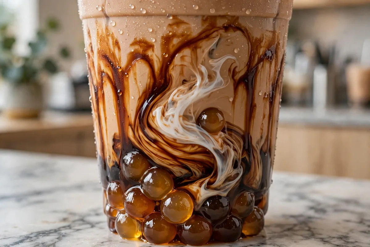 Half and Half Tea brown sugar boba milk tea - iced milk drink prices