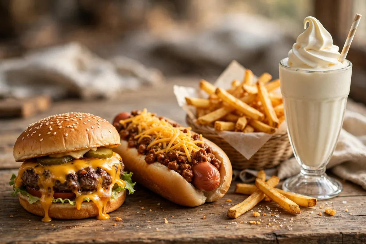 Hamburger Stand menu prices 2026 burger hot dog and fries meal