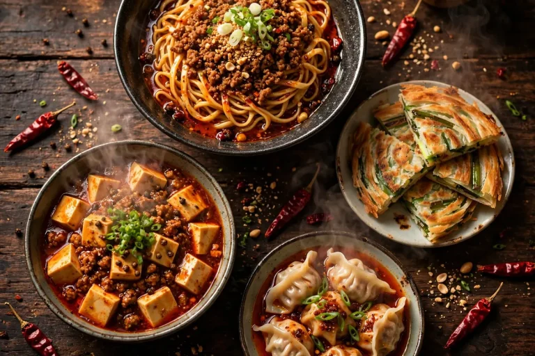 Han Dynasty menu prices 2026 Sichuan dan dan noodles mapo tofu dumplings scallion pancakes