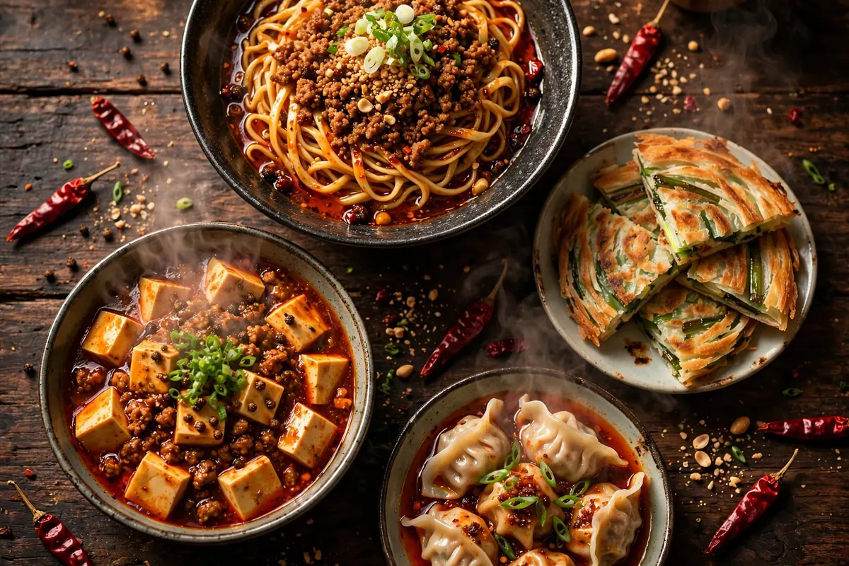Han Dynasty menu prices 2026 Sichuan dan dan noodles mapo tofu dumplings scallion pancakes