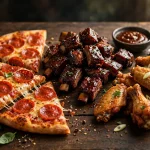 happys pizza menu prices 2026 pepperoni pizza bbq rib tips and wings