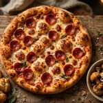 Hideaway pizza menu prices 2026 pepperoni pizza, garlic knots and fried mushrooms