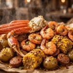 Hook and Reel menu prices 2026 Cajun seafood boil with crab legs shrimp corn and potatoes