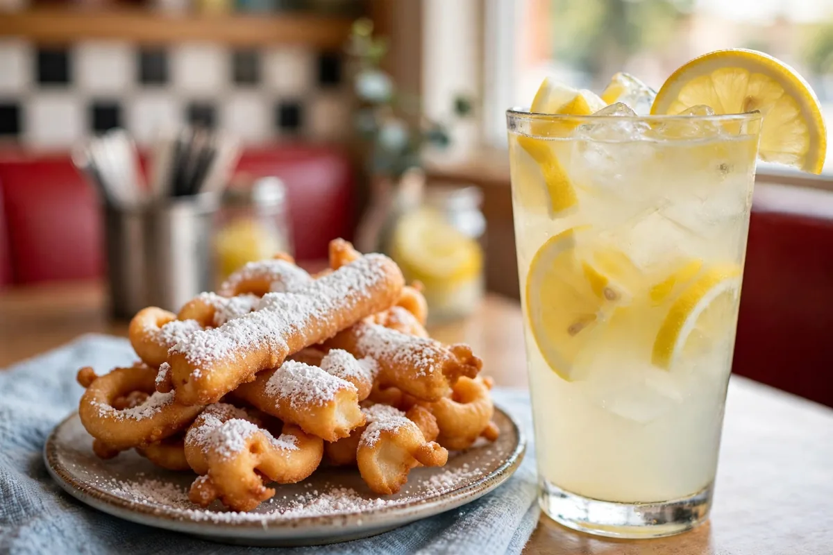 Hot Dog on a Stick funnel cake sticks and fresh hand stomped lemonade menu