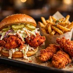 houston hot chicken menu prices 2026 crispy chicken sandwich tenders fries