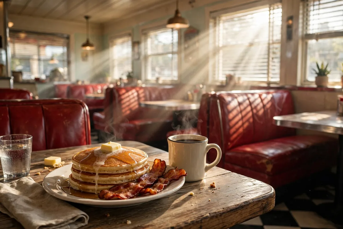 Huddle House working hours - breakfast served all day at the diner