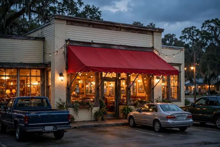 Huddle House working hours - diner storefront at dusk