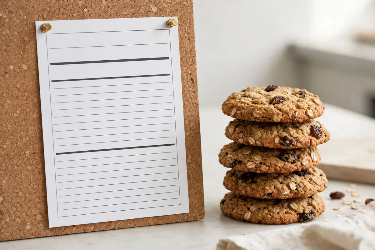 Insomnia Cookies nutrition facts guide beside oatmeal raisin cookies