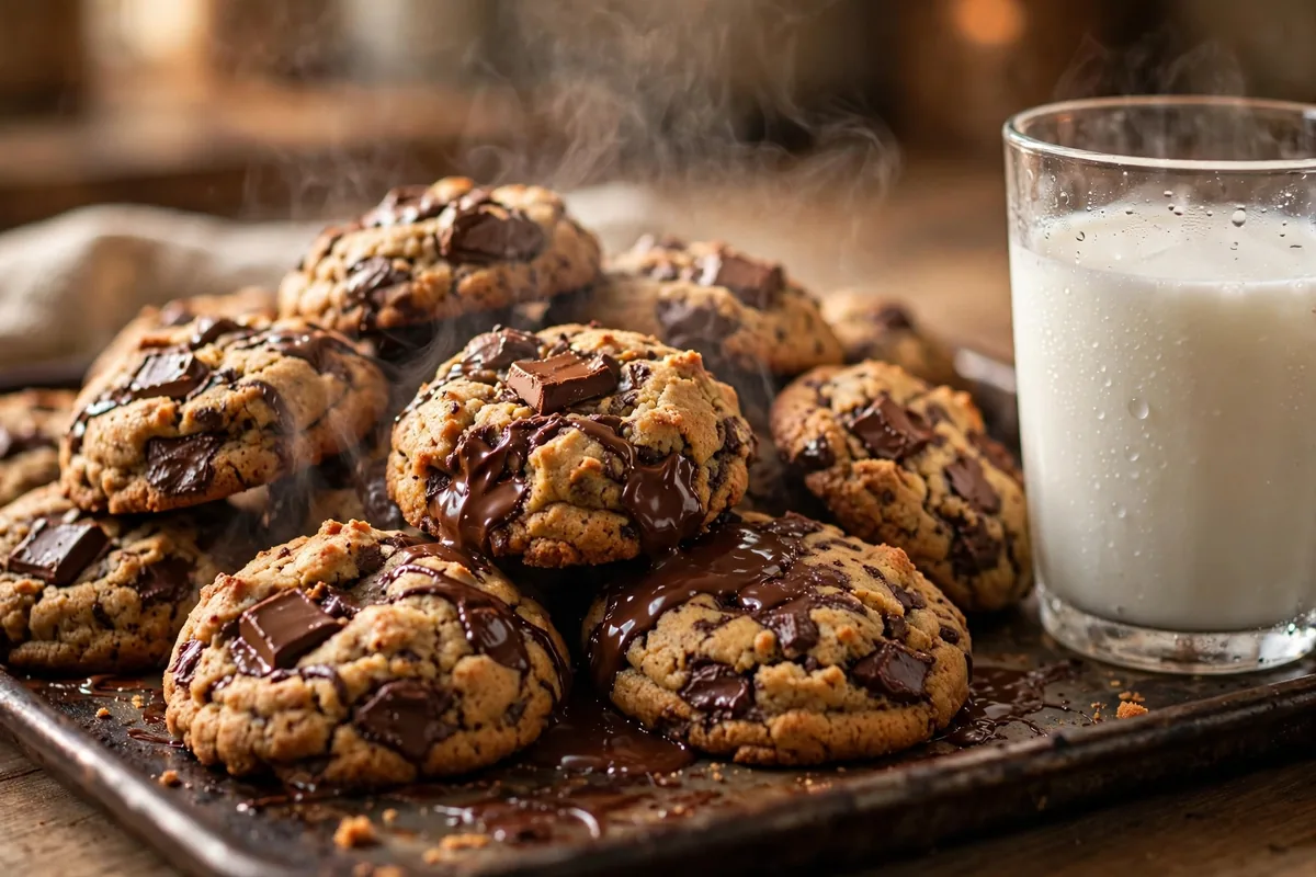 Fresh warm chocolate chunk cookies at Insomnia Cookies locations