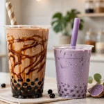 Its Boba Time menu prices 2026 boba milk tea with tapioca pearls and taro drink
