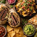 Izzo's Illegal Burrito menu prices 2026 burrito spread