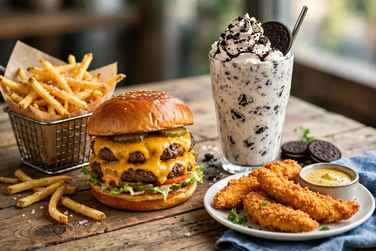 Jaggers menu prices 2026 cheeseburger chicken tenders and hand-spun shake