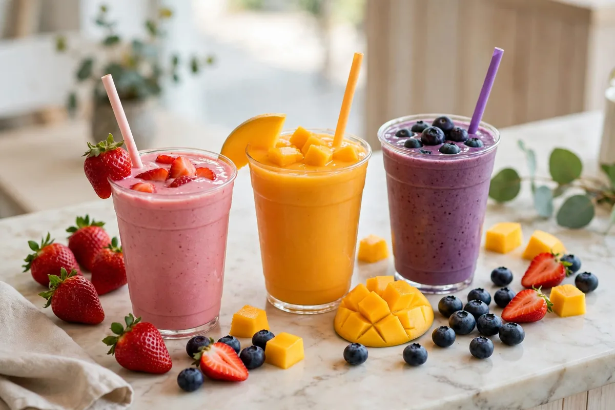 Jamba secret menu smoothies in colorful cups