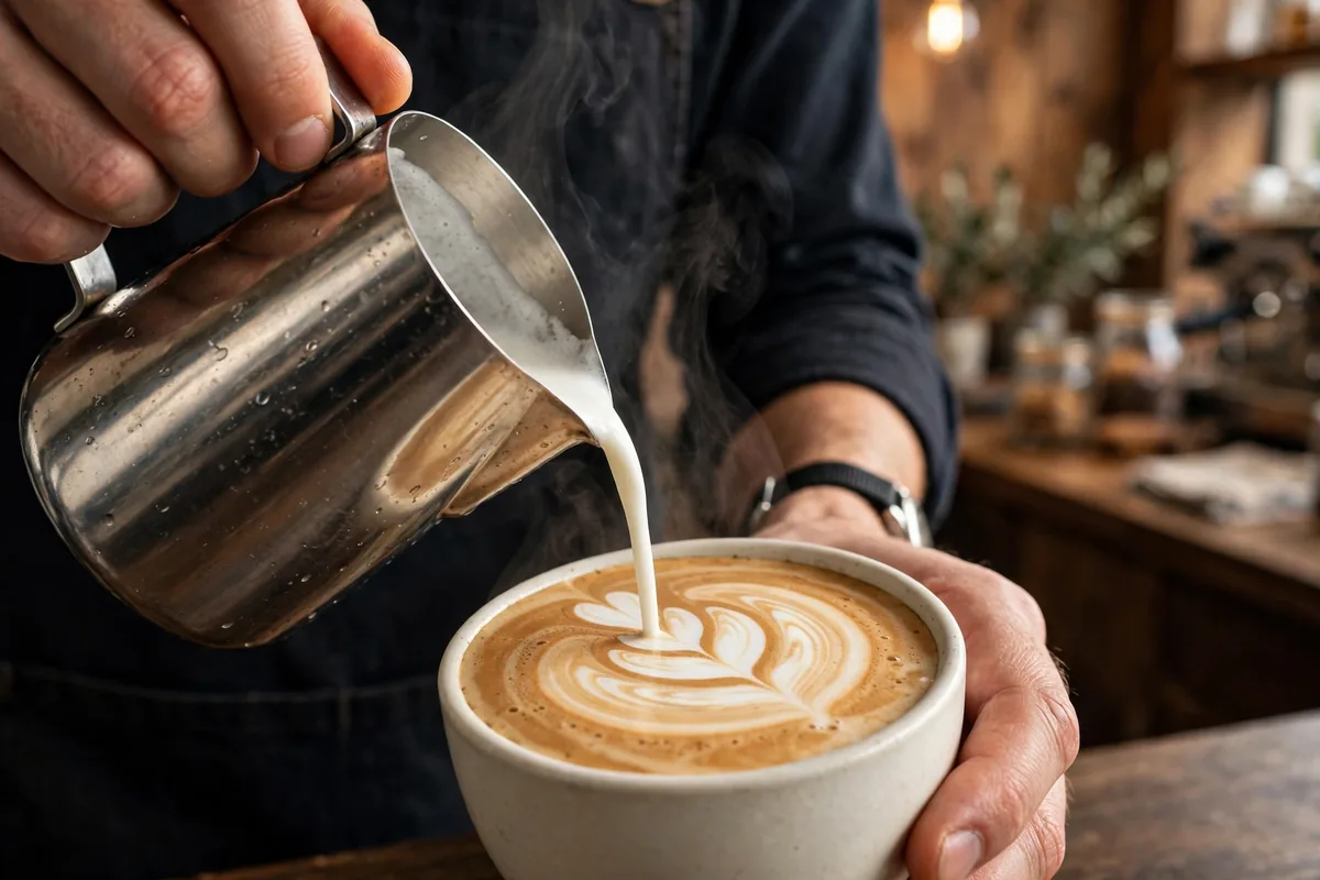 Joe Coffee Company menu prices barista pouring latte art