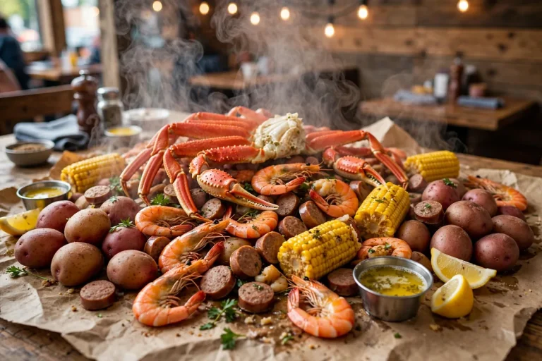 Joe's Crab Shack menu prices 2026 seafood boil feast with crab legs shrimp and corn
