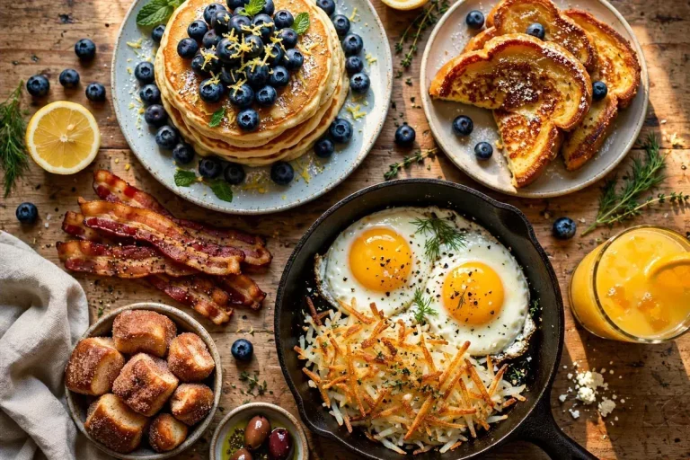 Kanela Breakfast Club menu prices 2026 Greek-inspired breakfast brunch spread pancakes eggs bacon