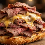 Kelly's Roast Beef secret menu roast beef sandwich on grilled sesame roll