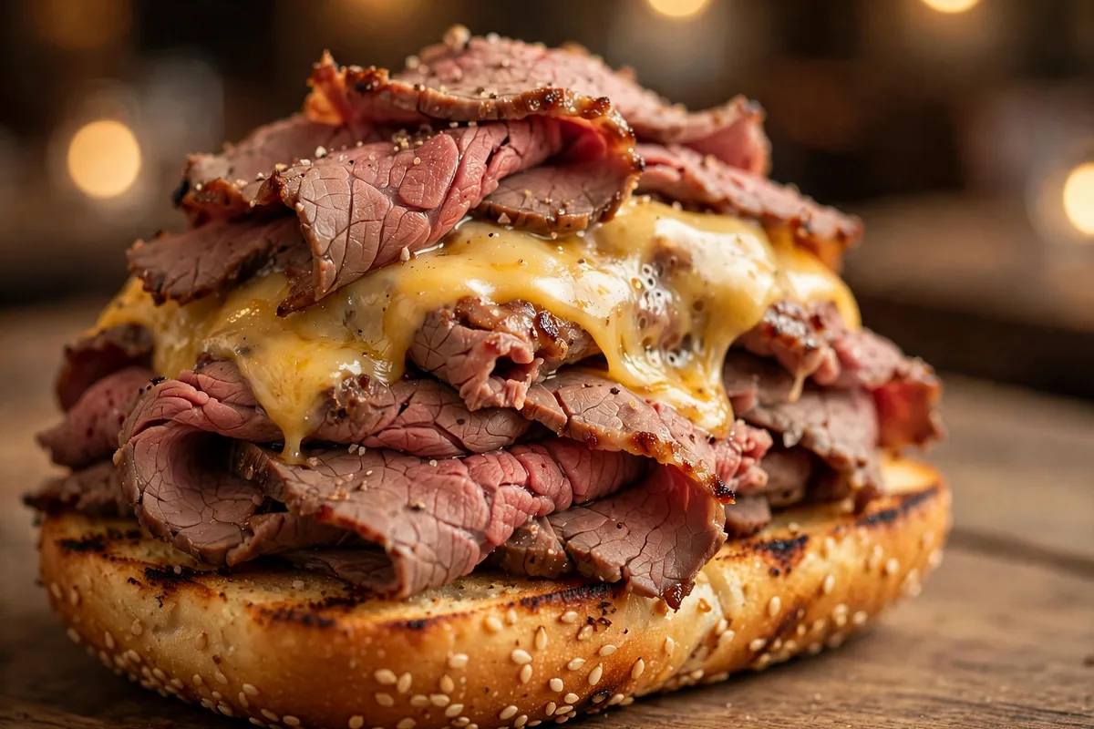 Kelly's Roast Beef secret menu roast beef sandwich on grilled sesame roll