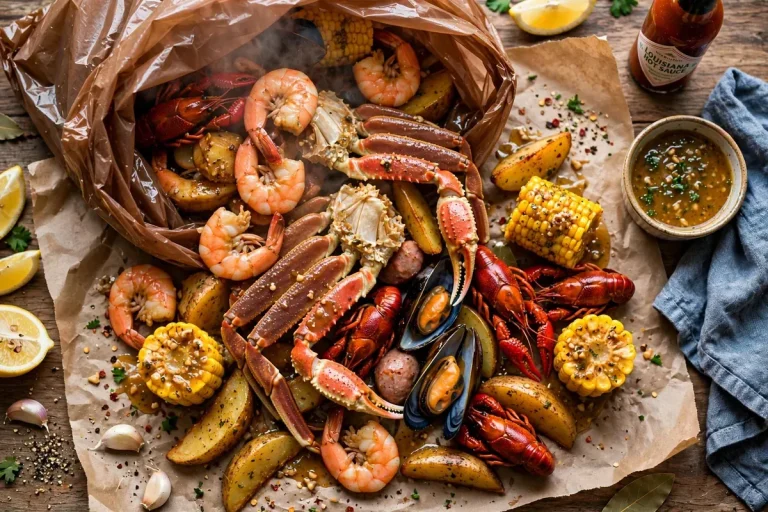 The Kickin Crab menu prices 2026 seafood boil bag with shrimp and corn