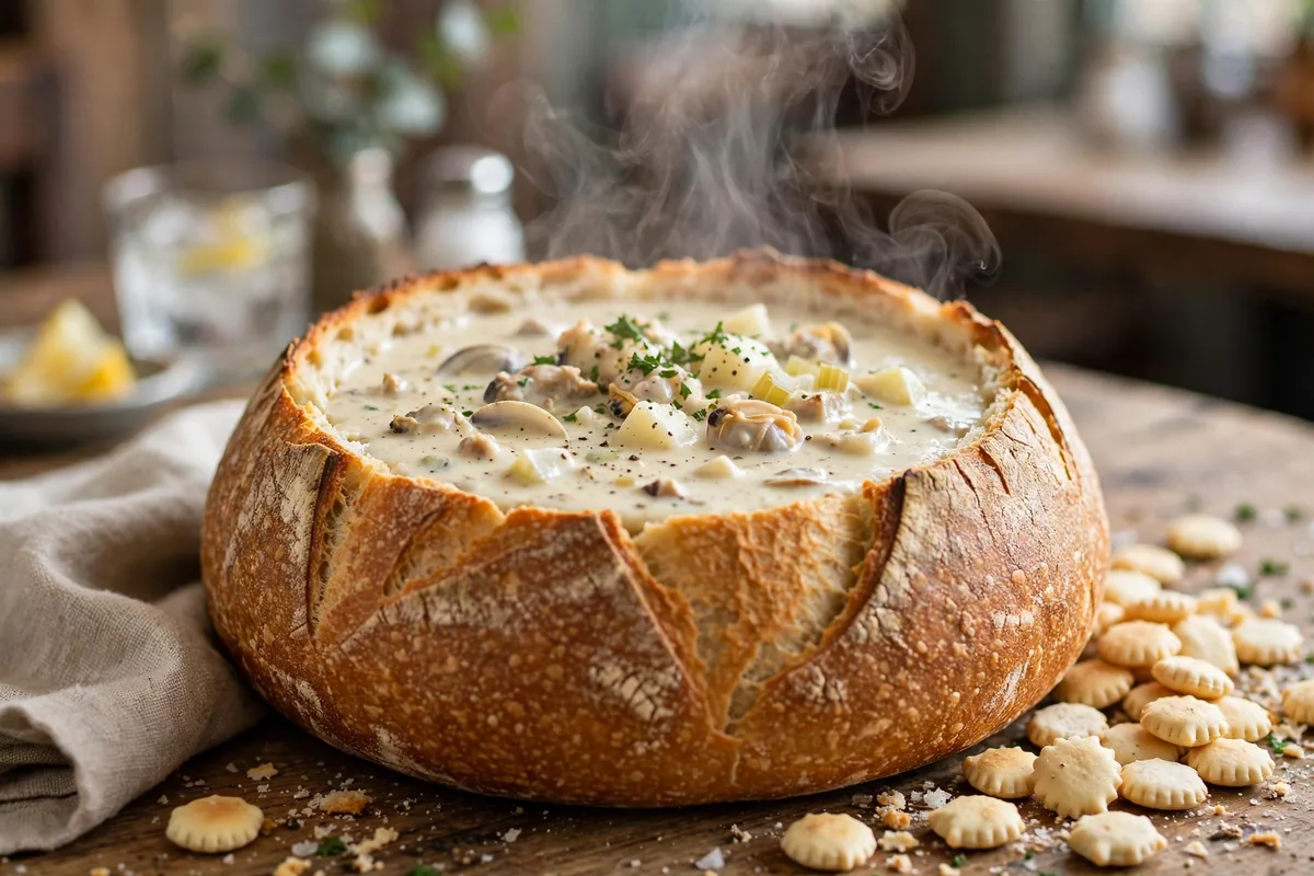 Kings Fish House menu prices 2026 creamy clam chowder bread bowl