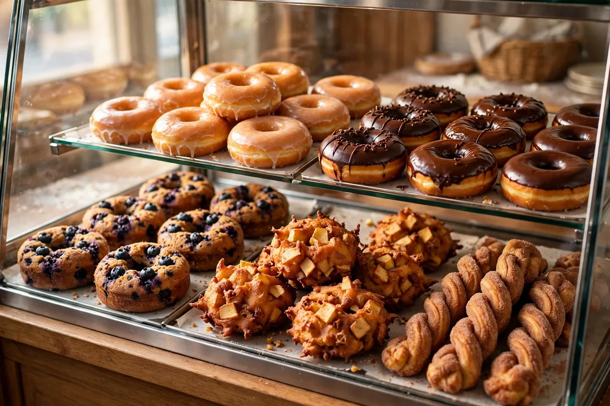 LaMar's Donuts menu prices 2026, fresh donuts in the LaMar's Donuts display case