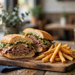 Lion's Choice deals roast beef sandwich with fries