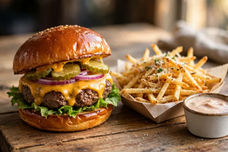 Little big burger menu prices 2026 - cheeseburger with truffle fries